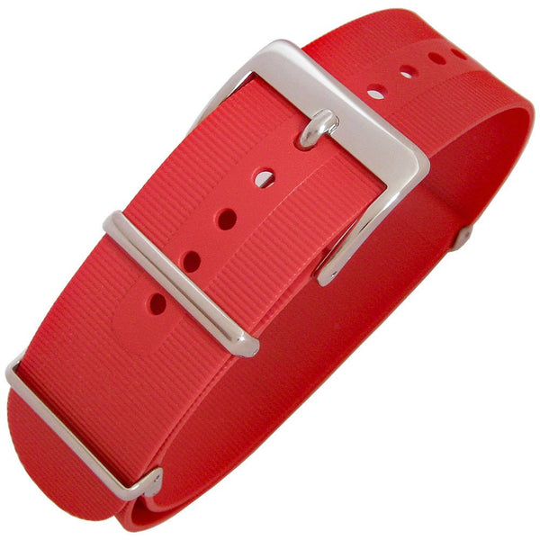 Bonetto Cinturini 328 Red Rubber NATO Watch Strap - Holben's