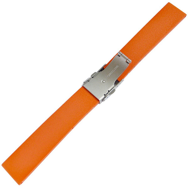 Bonetto Cinturini 400 CT Orange Rubber Watch Strap - Holben's