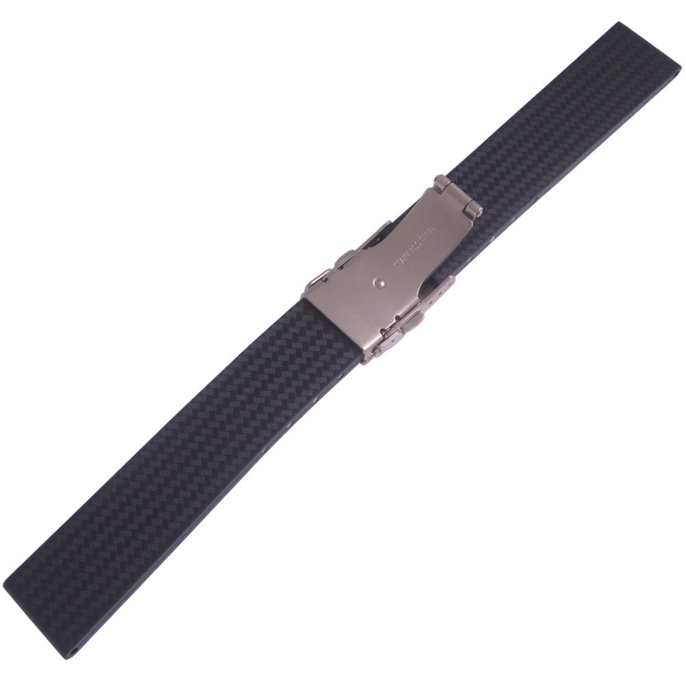 Bonetto Cinturini 400 GT Night Blue Rubber Watch Strap - Holben's