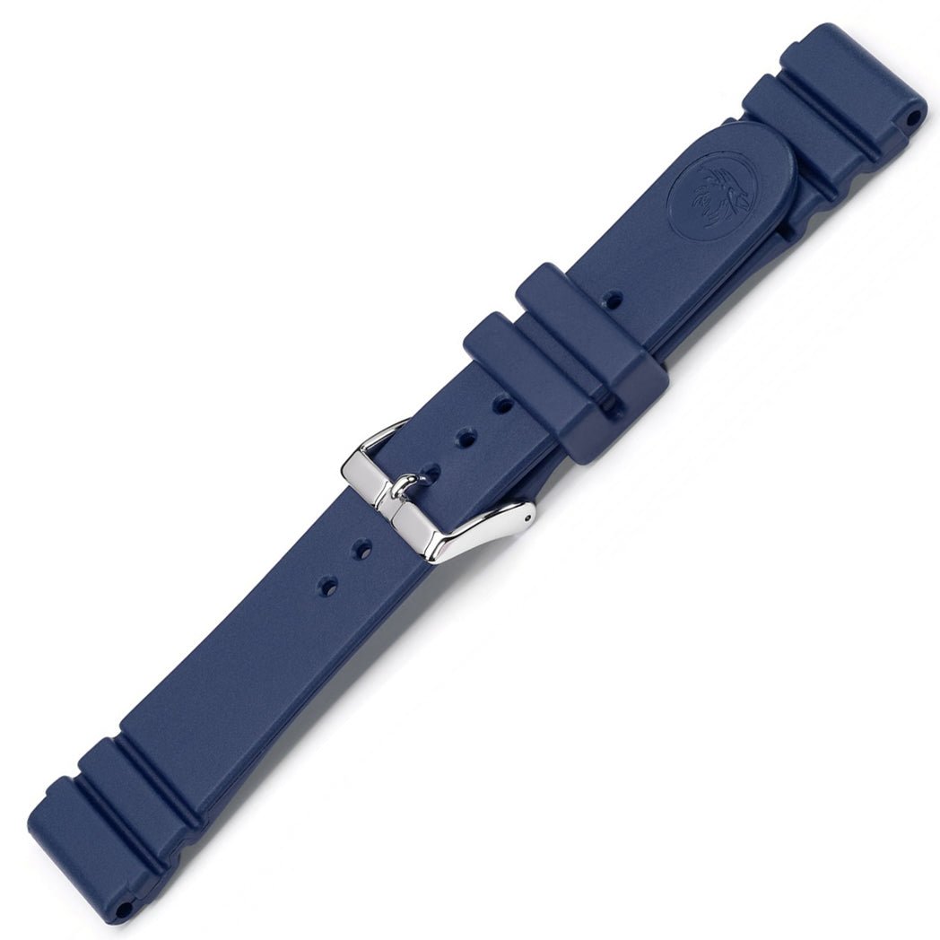 Bonetto Cinturini 284 Blue 294 Rubber Watch Strap - Holben's