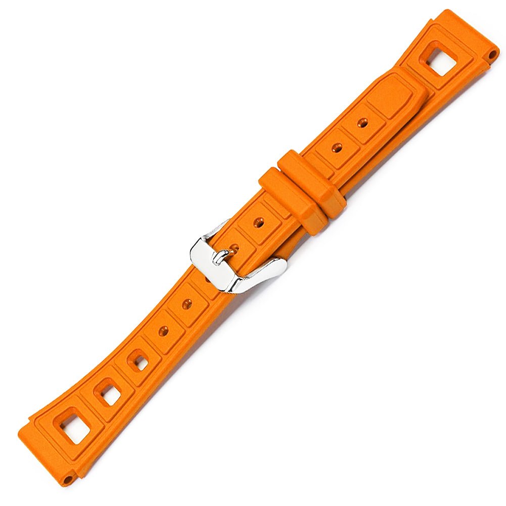 Bonetto Cinturini 295 Orange Rubber Watch Strap | Holben's