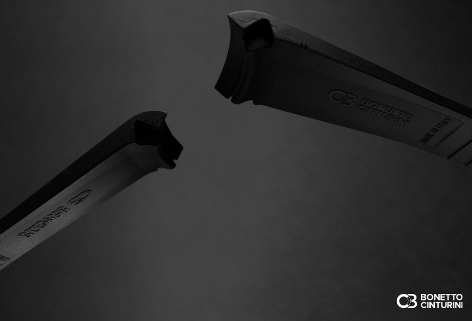 Bonetto Cinturini RX01 Black Rubber Watch Strap Rolex  | Holben's