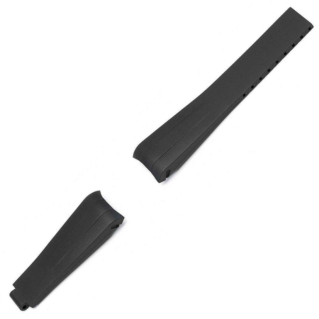 Bonetto Cinturini RX01 Black Rubber Watch Strap Rolex | Holben's