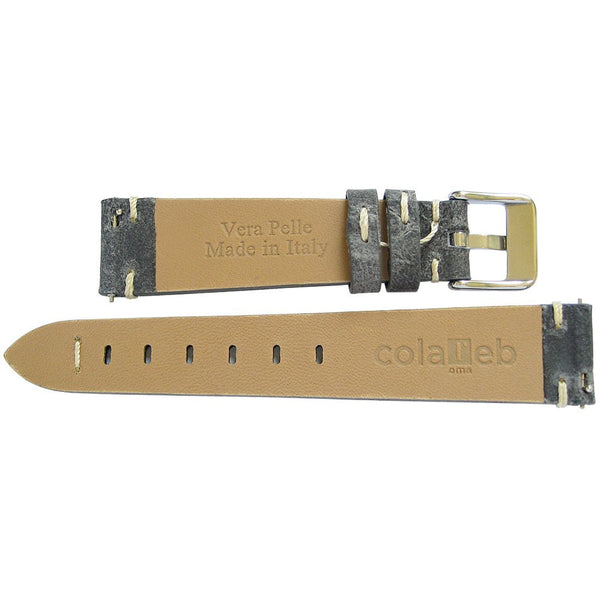 ColaReb Firenze Grey Leather Watch Strap - Holben's