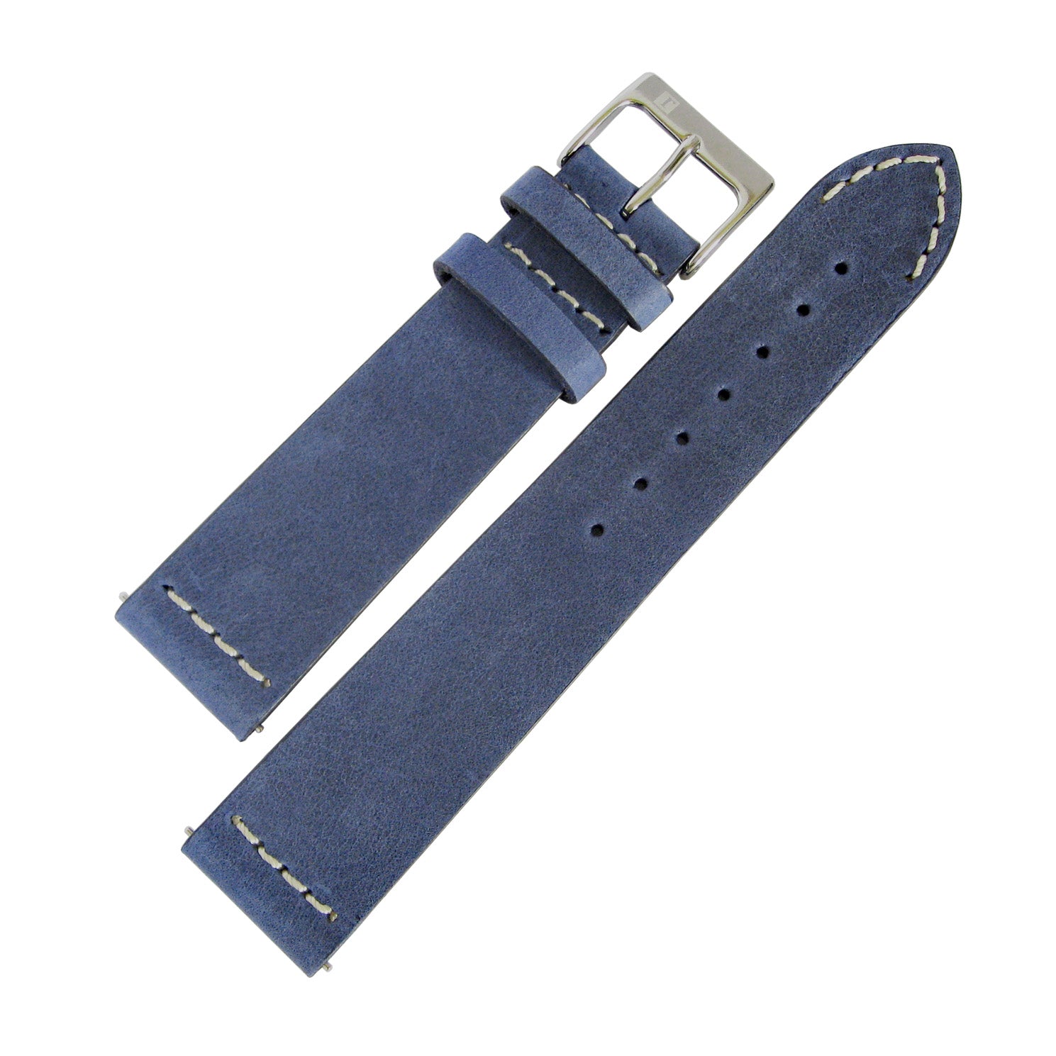 ColaReb Venezia Blue Quick-Release Leather Watch Band Strap