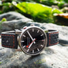 Di-Modell Rallye Black Red Leather Watch Strap-Holben's