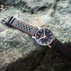 Di-Modell Rallye Black Red Leather Watch Strap-Holben's