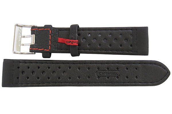 Di-Modell Rallye Black Red Leather Watch Strap-Holben's