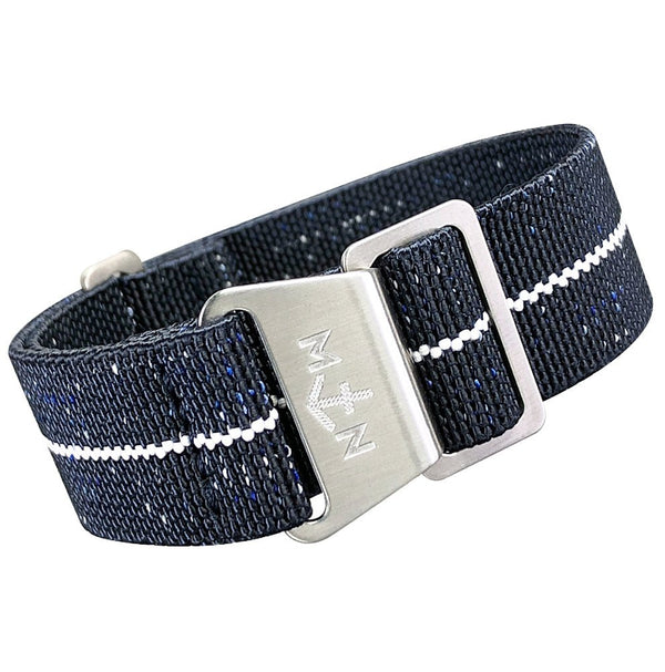 Erika's Originals Denim Indigo White MN Watch Strap for Fixed Lugs | Holben's