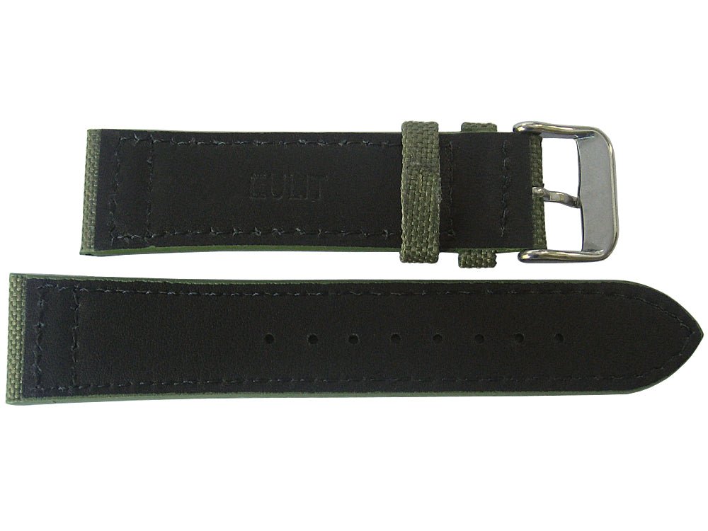 Eulit Canvas Green Watch Strap-Holben's