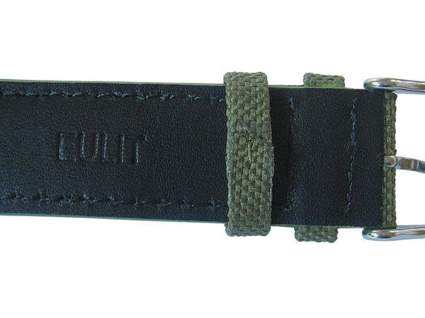 Eulit Canvas Green Watch Strap-Holben's