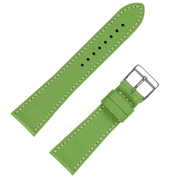 Fluco Biarritz Summer Green Goatskin Leather Watch Strap| Holben's