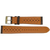 Fluco Biarritz Racing Brown Goatskin Leather Watch Strap | Holben's