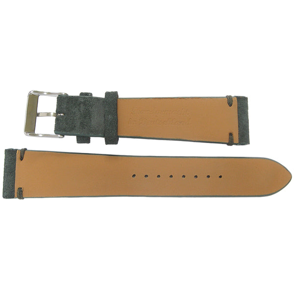 Fluco Cannes Green Suede Leather Watch Strap
