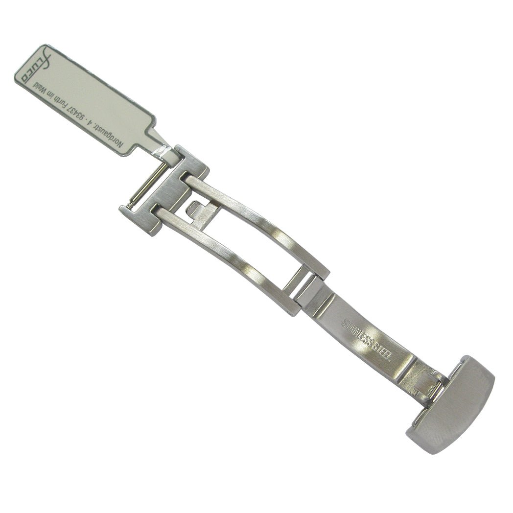 Fluco Flip Lock Deployant Clasp Brushed Stainless Steel - Holben's
