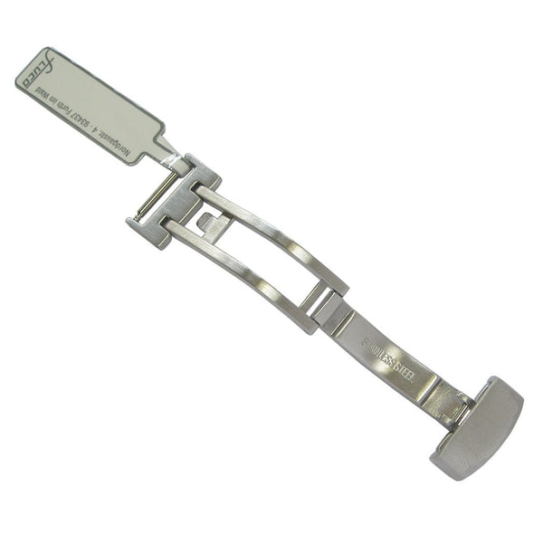 Fluco Flip Lock Deployant Clasp Brushed Stainless Steel - Holben's