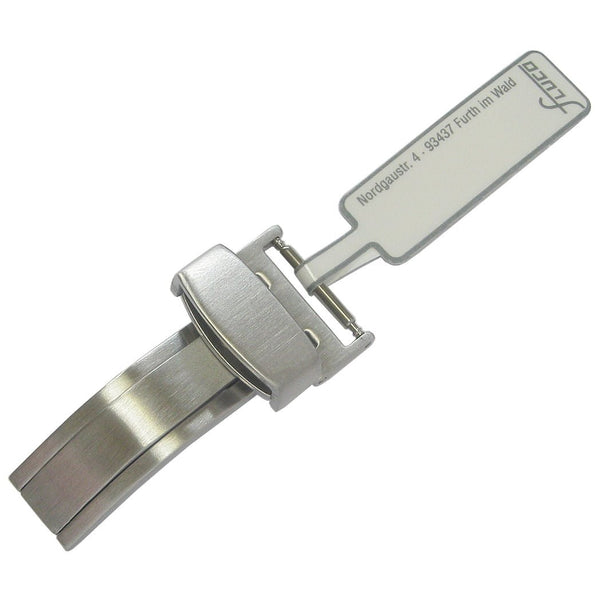 Fluco Flip Lock Deployant Clasp Brushed Stainless Steel - Holben's