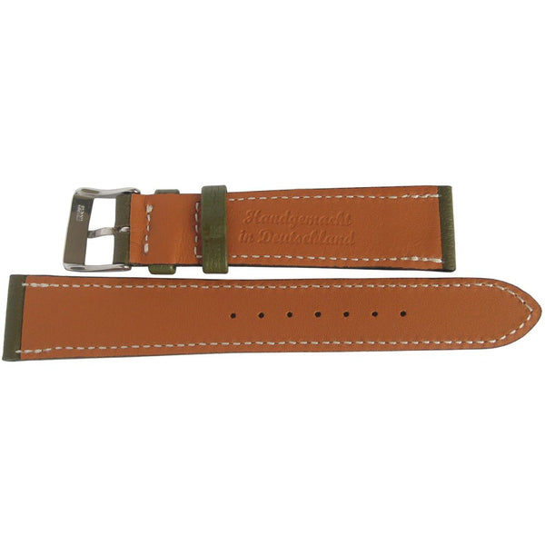 Fluco Biarritz Goatskin Leather Watch Strap Green-Holben's