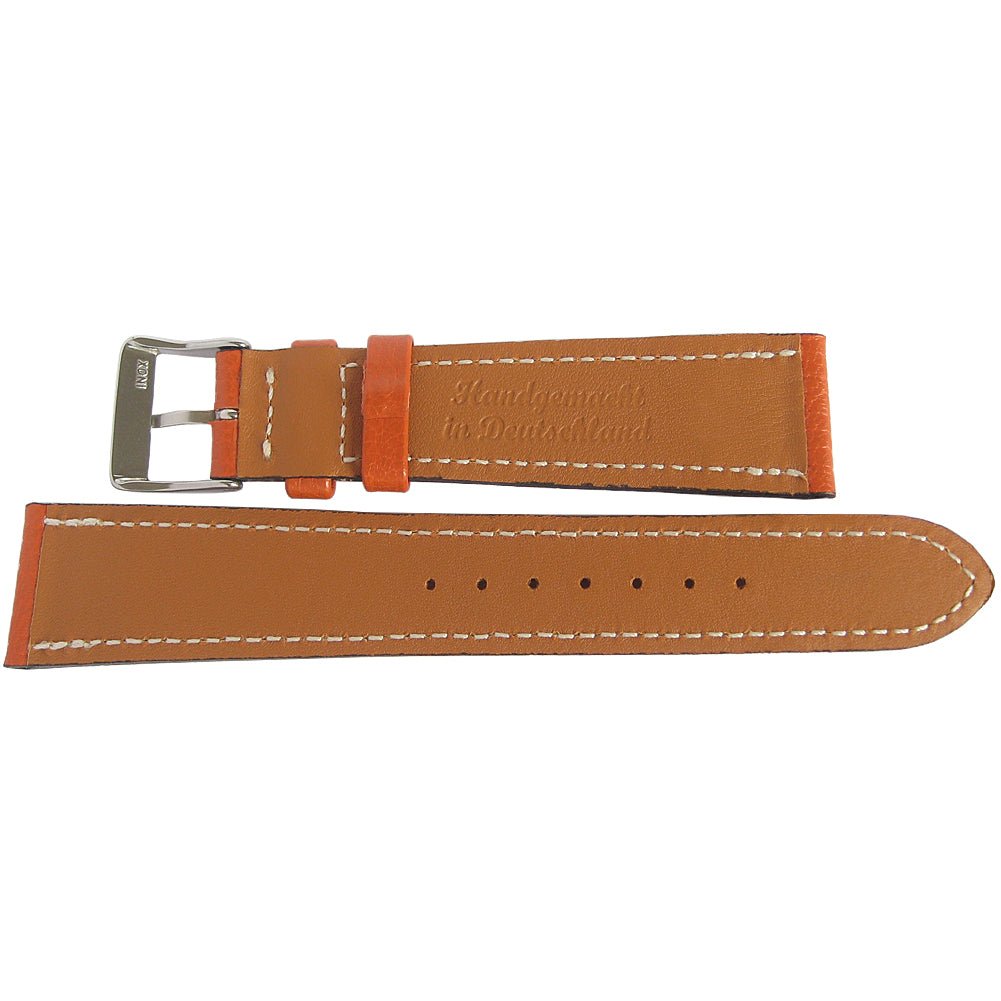 Fluco Biarritz Goatskin Leather Watch Strap Orange-Holben's