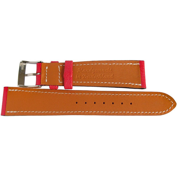 Fluco Biarritz Goatskin Leather Watch Strap Red-Holben's
