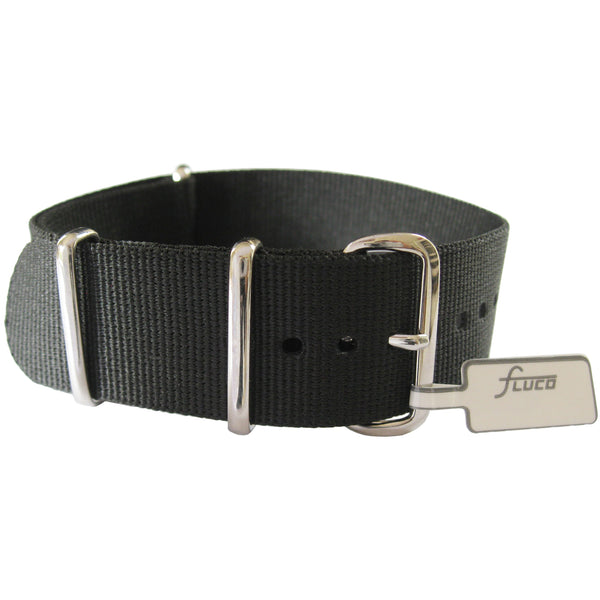 Fluco Black Nylon NATO Watch Strap - Holben's