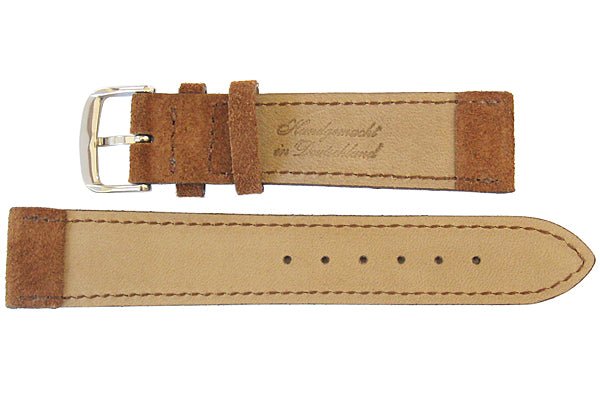 Fluco Nizza Hazelnut Suede Leather Watch Strap - Holben's