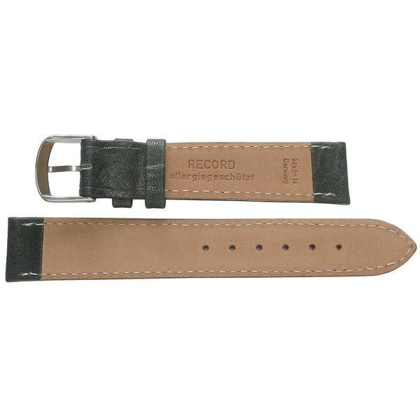 Fluco Record Green Buffalo-Grain Leather Watch Strap | Holben's