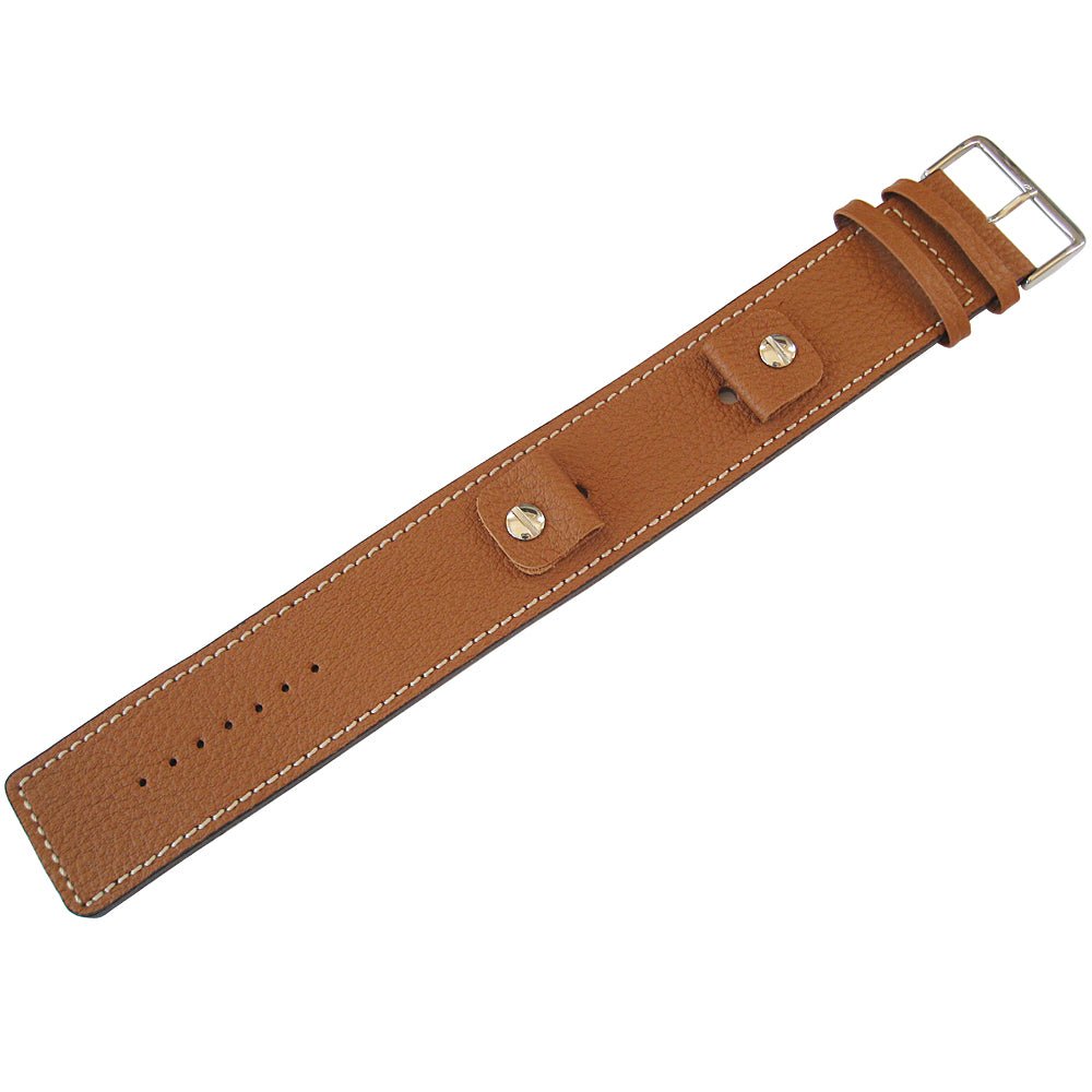 Fluco Vigo Riveted Cuff Tan Leather Watch Strap-Holben's
