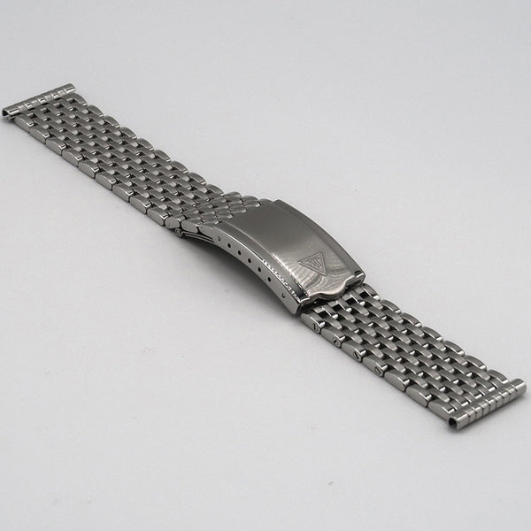 Forstner 9-Row Beads of Rice Stainless Steel Watch Bracelet