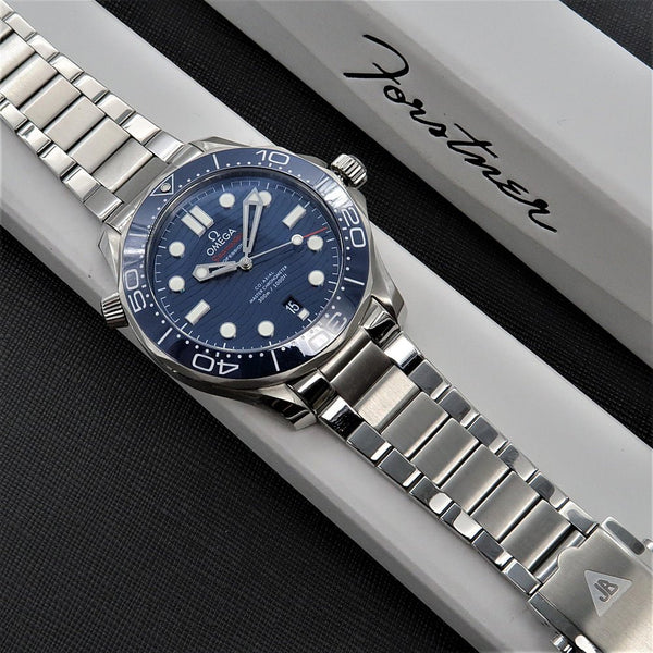 Forstner Contemporary Flat Link Stainless Steel Watch Bracelet Omega Seamaster | Holbens