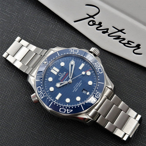 Forstner Contemporary Flat Link Stainless Steel Watch Bracelet Omega Seamaster | Holbens