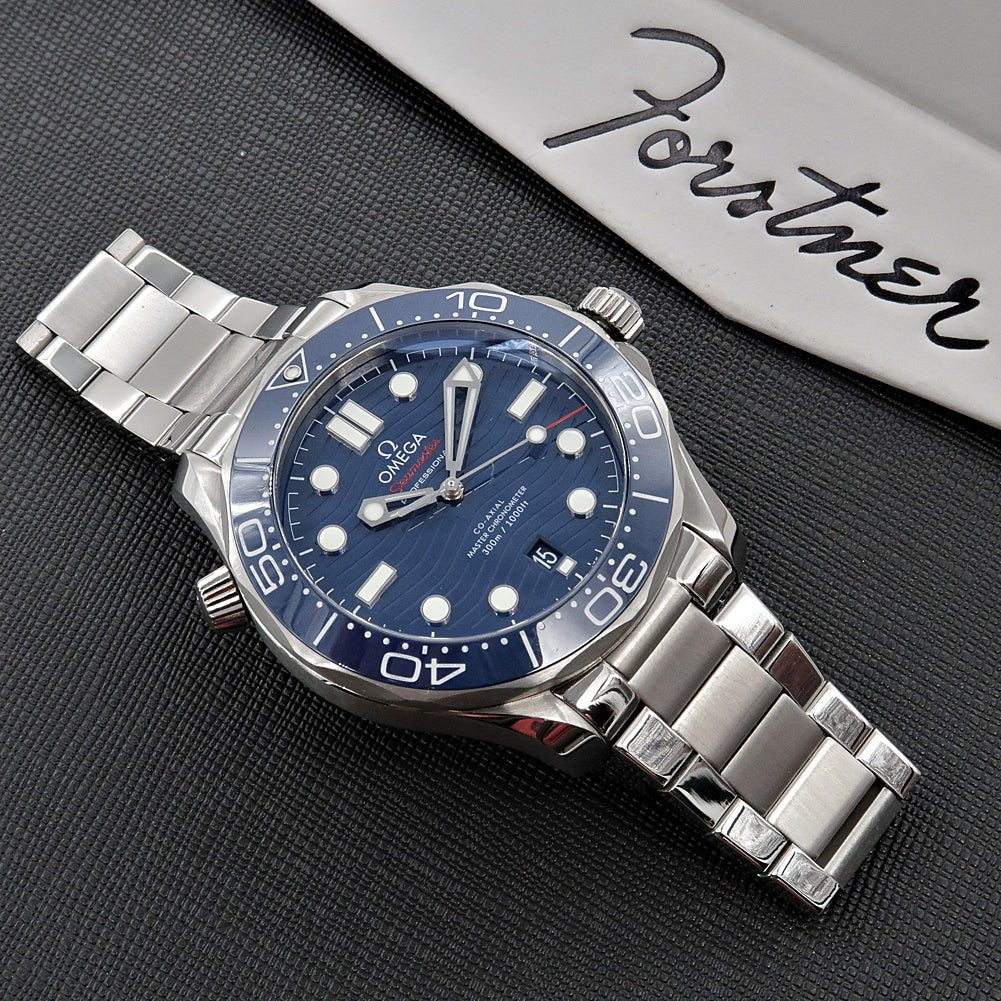 Forstner Contemporary Flat Link Stainless Steel Watch Bracelet Omega Seamaster | Holbens