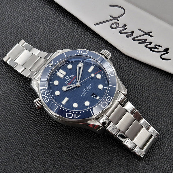 Forstner Contemporary Flat Link Stainless Steel Watch Bracelet Omega Seamaster | Holbens