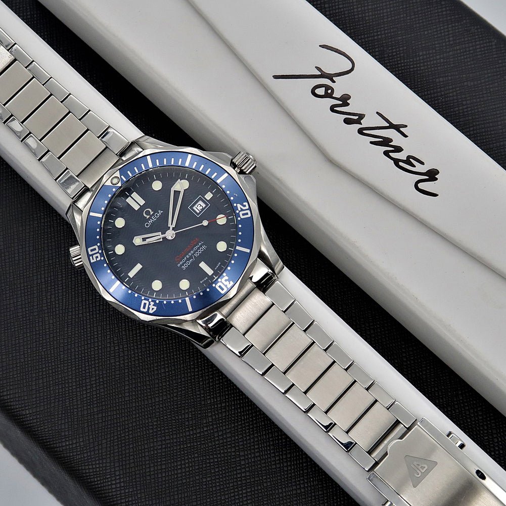 Forstner Contemporary Flat Link Stainless Steel Watch Bracelet Omega Seamaster | Holbens