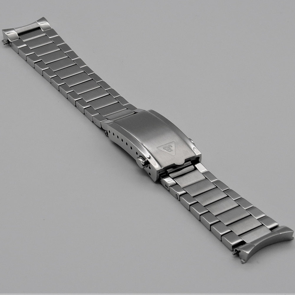 Forstner Contemporary Flat Link Stainless Steel Watch Bracelet Omega Seamaster | Holbens