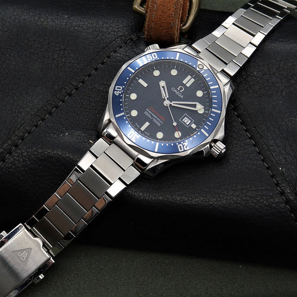 Forstner Contemporary Flat Link Stainless Steel Watch Bracelet Omega Seamaster | Holbens