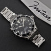Forstner Contemporary Flat Link Stainless Steel Watch Bracelet Omega Seamaster | Holbens
