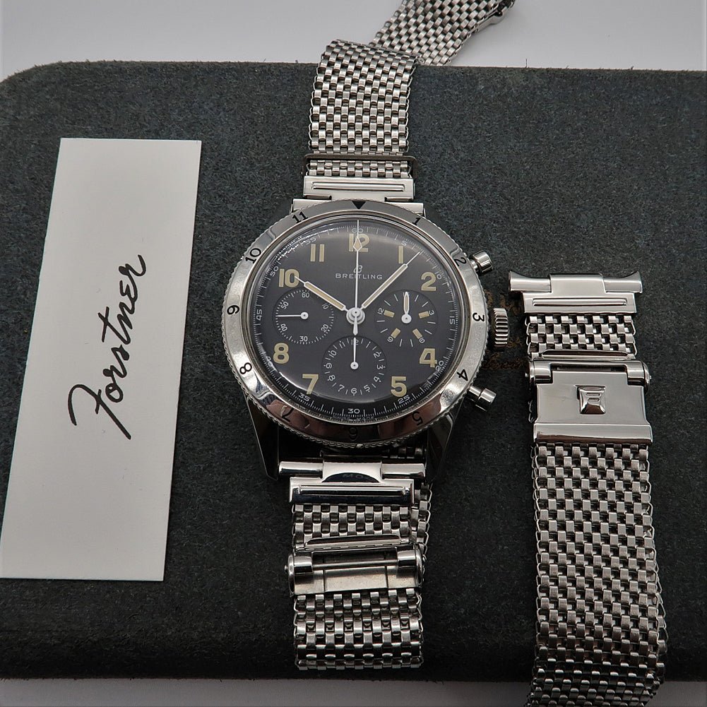 Forstner Komfit JB Wide Horned Stainless Steel Mesh Watch Bracelet | Holbens