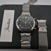 Forstner Komfit JB Wide Horned Stainless Steel Mesh Watch Bracelet | Holbens