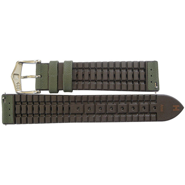 Hirsch Arne Performance Sailcloth Green Watch Strap-Holben's