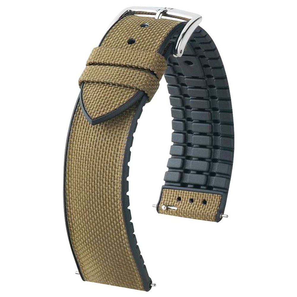 Hirsch Arne Performance Sailcloth Green Watch Strap-Holben's