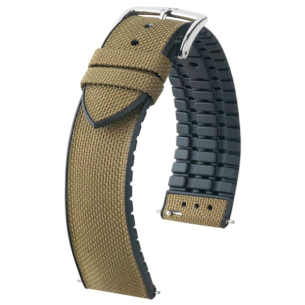 Hirsch Arne Performance Sailcloth Green Watch Strap-Holben's