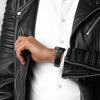 Hirsch Bagnore Black Vegetable-Tanned Leather Watch Strap | Holben's