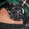 Hirsch Bagnore Black Vegetable-Tanned Leather Watch Strap | Holben's
