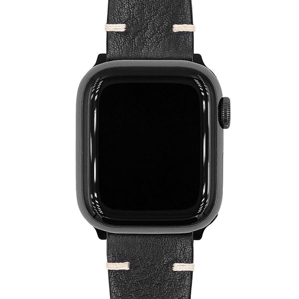Hirsch Bagnore Black Vegetable-Tanned Leather Watch Strap | Holben's