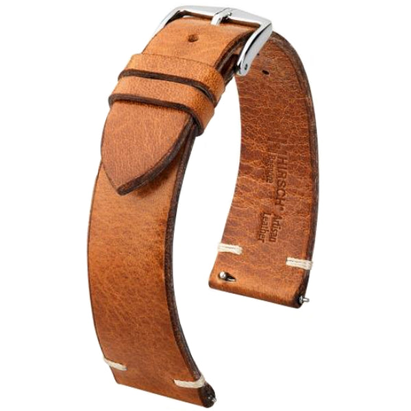 Hirsch Bagnore Gold Brown Vegetable-Tanned Leather Watch Strap | Holben's