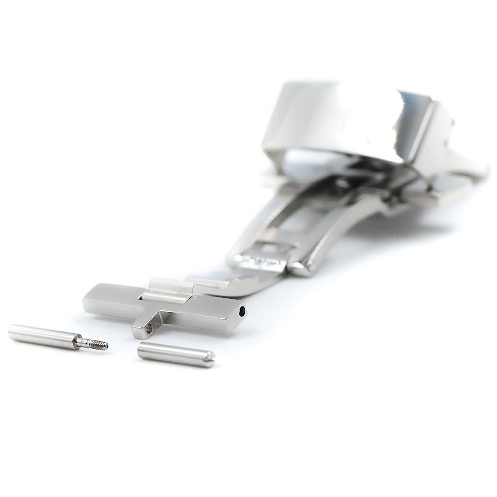 Hirsch Pusher Butterfly Deployant Clasp Stainless Steel | Holben's