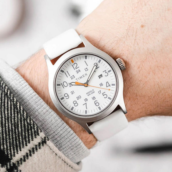 Hirsch Toronto White Leather Watch Strap | Holben's