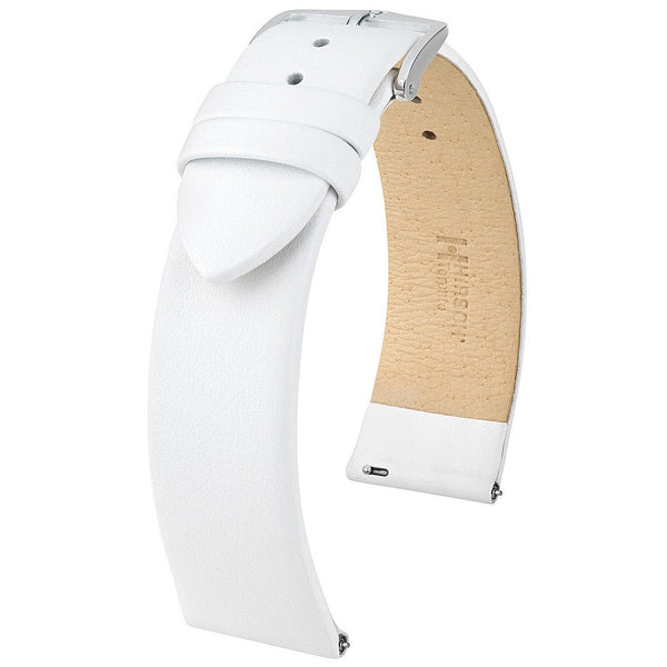 Hirsch Toronto White Leather Watch Strap | Holben's