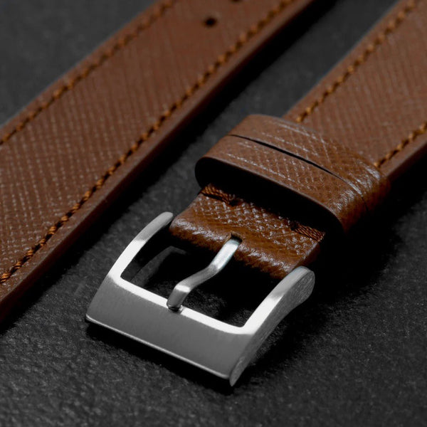 Molequin Downtown Brown Saffiano Leather Watch Strap | Holben's